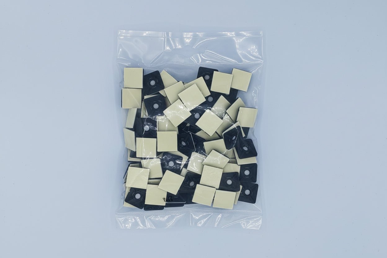 Klebesockel für Kabelbinder 19x19 mm (100 Stück) – sauberes Kabelmanagement für Modellbahn & Elektrik - DSEG - Shop