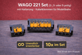 WAGO 221 Set (2 - , 3 - oder 5 - polig) mit Halterung – Kabelklemmen für Modellbahn - DSEG - Shop