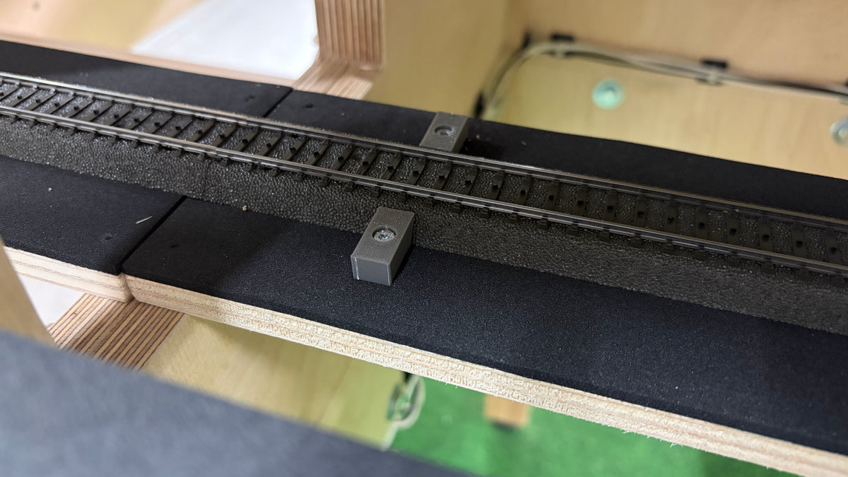 Gleishalterung Außen für Märklin und Trix C-Gleis seitlich am Gleis montiert